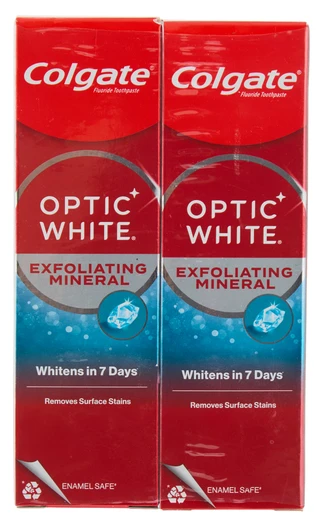 Thumbnail 2: COLGATE 2 Pk Optic White Exfoliating Mineral Toothpaste 