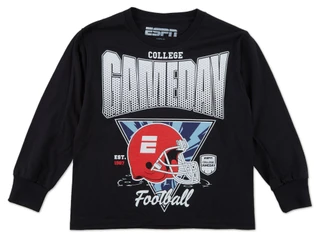Thumbnail 1: ESPN Boys Long Sleeve College Game Day Football Graphic Tee 