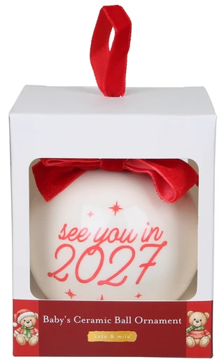 Thumbnail 1: Pearhead Baby's Ceramic Ball Christmas Ornament 