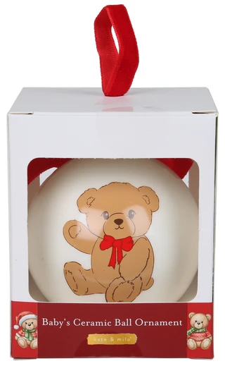 Thumbnail 2: Pearhead Baby's Ceramic Ball Christmas Ornament 