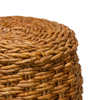 Thumbnail 3: . 16 in Handmade Banana Leaf Ottoman 