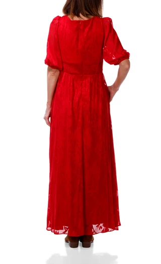 Thumbnail 1: TAYLOR Women's Elbow Sleeve Lace Maxi Dress 