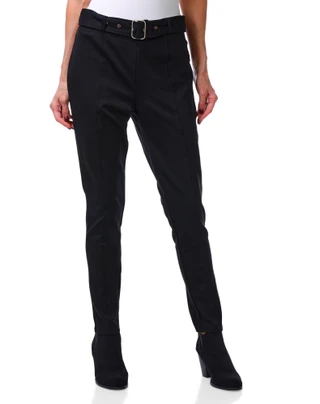 Thumbnail 1: BADGLEY MISCHKA Women's Belted Slim Leg Ponte Pants  