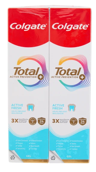 Thumbnail 2: COLGATE 2 Pk Total Active Prevention Active Fresh Gel Toothpaste 