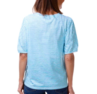 Thumbnail 2: Stella Parker Women's Split Neck Elbow Sleeve Top 