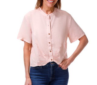 Thumbnail 1: Sanctuary Women's Short Sleeve Button Front Tencel Twist Top 