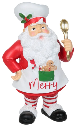 Thumbnail 1: Magical Season 6x5x9 Chef Santa Claus Christmas Figurine 