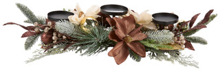 Thumbnail 4: Imperial Creations 26 in Brown Floral & Berry Christmas Centerpiece 