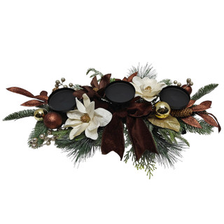 Thumbnail 1: Imperial Creations 26 in Brown Floral & Berry Christmas Centerpiece 