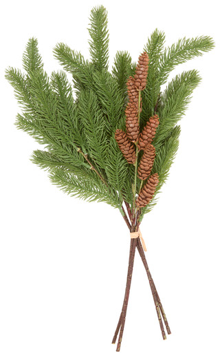 Thumbnail 1: Supreme Silk 3 Pk 22 in Pine Cone Stem Christmas Decor Bundle 