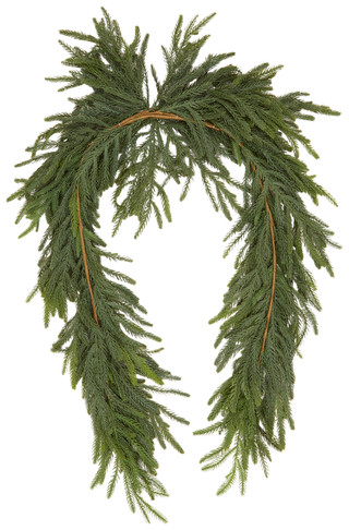 Thumbnail 2: Supreme Silk 6 ft Real Touch Soft Pine Christmas Swag 