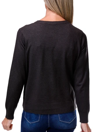 Thumbnail 2: Liquid Women's Metallic Argyle Sweater 