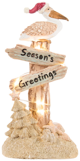 Thumbnail 1: Magical Season 11 In Polyresin LED Christmas Pelican Decor  