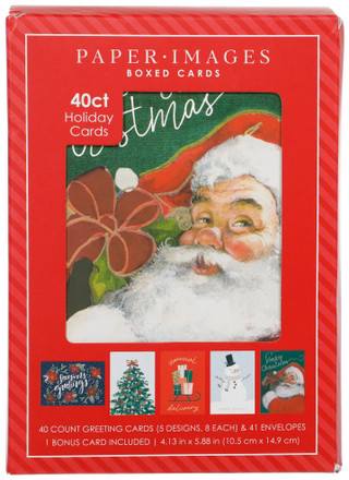 Thumbnail 1: Paper Images 40 Pk Assorted Christmas Greeting Cards  