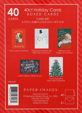Thumbnail 2: Paper Images 40 Pk Assorted Christmas Greeting Cards  