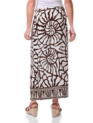 Thumbnail 2: BUNULU Juniors' Faux Wrap Print Skirt  