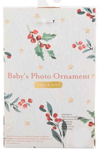 Thumbnail 2: KATE & MILO Baby's First Christmas Photo Ornament 