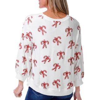 Thumbnail 3: Magical Season Women's 3/4 Sleeve Crew Neck Knit Top 