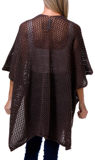 Thumbnail 2: Vince Camuto Women's Open Knit Button Front Poncho Cardigan 