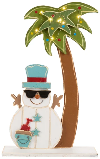 Thumbnail 1: Magical Season 26 In LED Coastal Snowman Decor  
