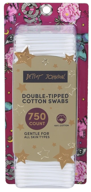 Thumbnail 1: Betsey Johnson 750 Ct Double-Tipped Cotton Swabs 