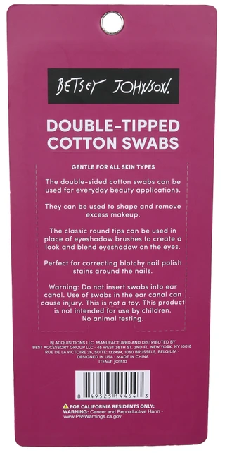 Thumbnail 2: Betsey Johnson 750 Ct Double-Tipped Cotton Swabs 