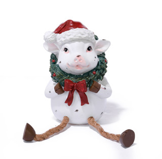 Thumbnail 1: Magical Season 5x4x7 Christmas Pig Shelf Sitter Figurine 