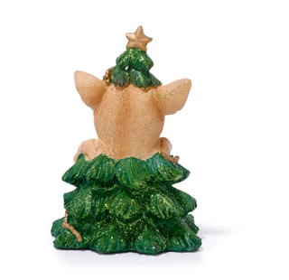 Thumbnail 2: Magical Season 3x3x5.5 Christmas Dog Figurine 