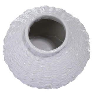 Thumbnail 3: Mud Pie 7x8 Ceramic Woven Texture Decorative Vase Home Accent 