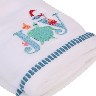 Thumbnail 3: Caro Home 2 Pk Turtle Joy Embroidered Christmas Hand Towels 