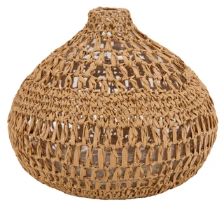Thumbnail 1: Global Decor Collective 10x8 Natural Glass Decorative Vase Home Accent 