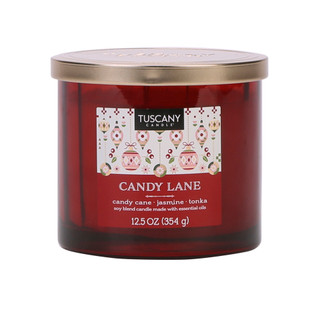 Thumbnail 2: Tuscany Candle 12.5 oz Candy Lane Soy Blend Christmas Candle 