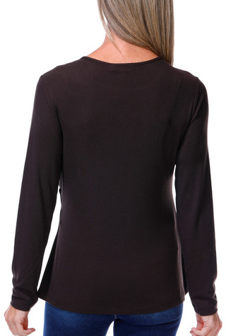 Thumbnail 2: NINE WEST Women's Long Sleeve Hardware Crewneck Top  