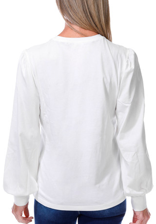 Thumbnail 2: Driftwood Women's Long Sleeve Embroidered Feather Top 
