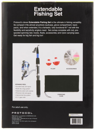 Thumbnail 2: Protocol All-In-One Extendable Telescopic Fishing Rod Set  