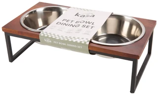 Thumbnail 1: Kasa Stainless Steel Pet Bowl Dining Set  