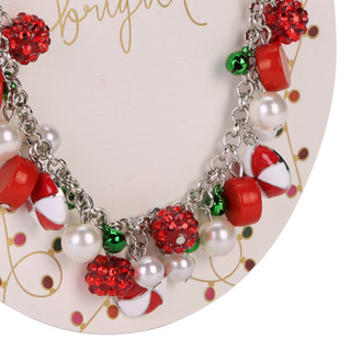 Thumbnail 2: Merry and Bright Candy Cane Charm Necklace 