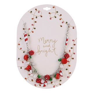 Thumbnail 1: Merry and Bright Candy Cane Charm Necklace 
