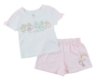 Thumbnail 1: Disney Princess Little Girls 2 Pc Princess Shorts Set 