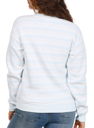 Thumbnail 3: EXIST Juniors Long Sleeve Striped Crew Pullover 