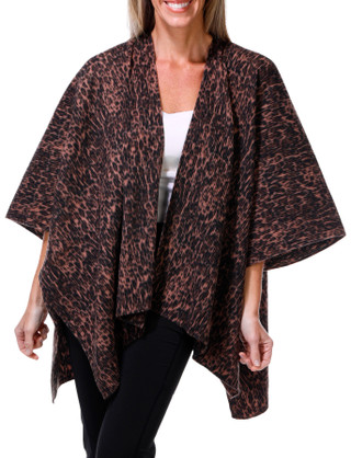 Thumbnail 1: Vince Camuto Women's Leopard Print Ruana Wrap 