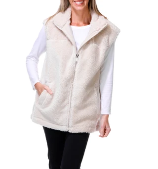 Thumbnail 1: DKNY Women's Plush Sherpa Vest 