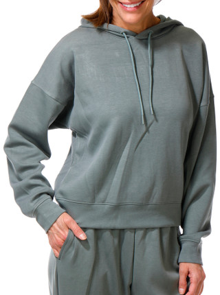 Thumbnail 4: 90 Degree 2 Pc Women's Long Sleeve Softlite Fleece Hoodie Jogger Set  