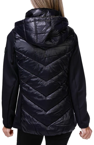 Thumbnail 2: DKNY Women's Long Sleeve Quilted Zip-Front Hooded Jacket 