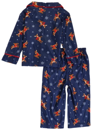 Thumbnail 2: Rudolph The Red-Nosed Reindeer Toddler Boys 2 Pc Christmas Character Pajama Pants Set 