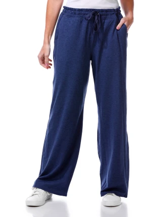 Thumbnail 1: DKNY Women's Mid-Rise Open Leg Drawstring Pants w/ Pockets  