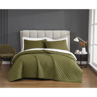 Thumbnail 2: CANNON Cannon Percale 200 Thread Count Solid 100% Cotton Quilt Set 