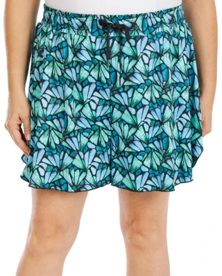 Thumbnail 1: Brisas Women's Plus Butterfly Print Shorts 
