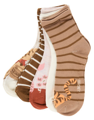 Thumbnail 2: Disney 5 Pk Winnie the Pooh Capris Socks 