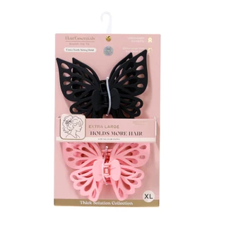 Thumbnail 1: Hair Essentials 2 Pk Extra Large Butterfly Hair Claw Clips 